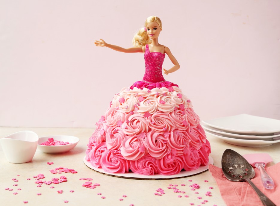 Barbie doll cake