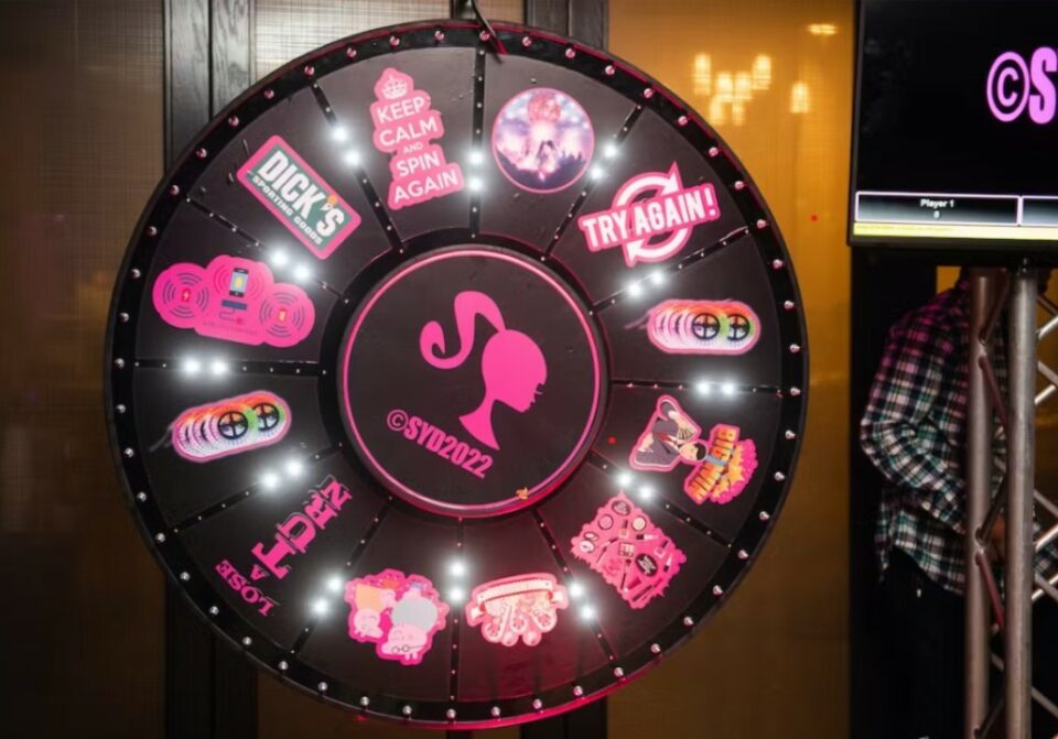 Barbie's lucky spin wheel