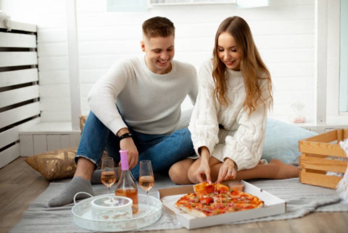 Set up a romantic dinner by yourself