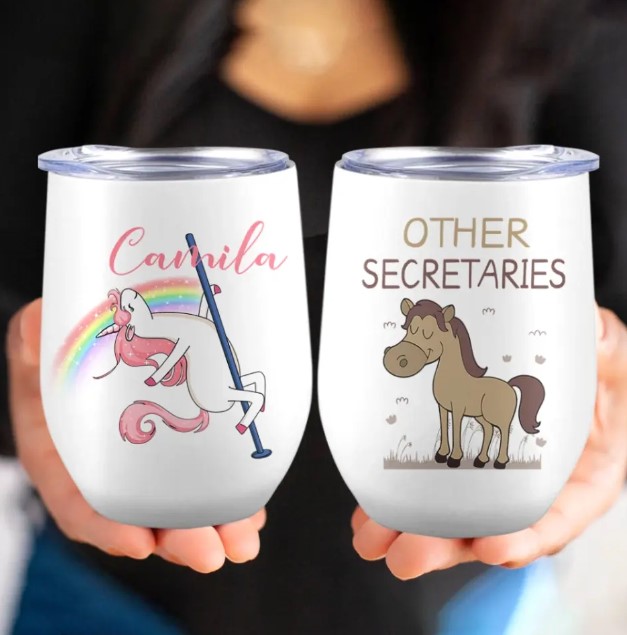 Funny SECRETARY Gift Travel Mug for Men and Women for Birthday 