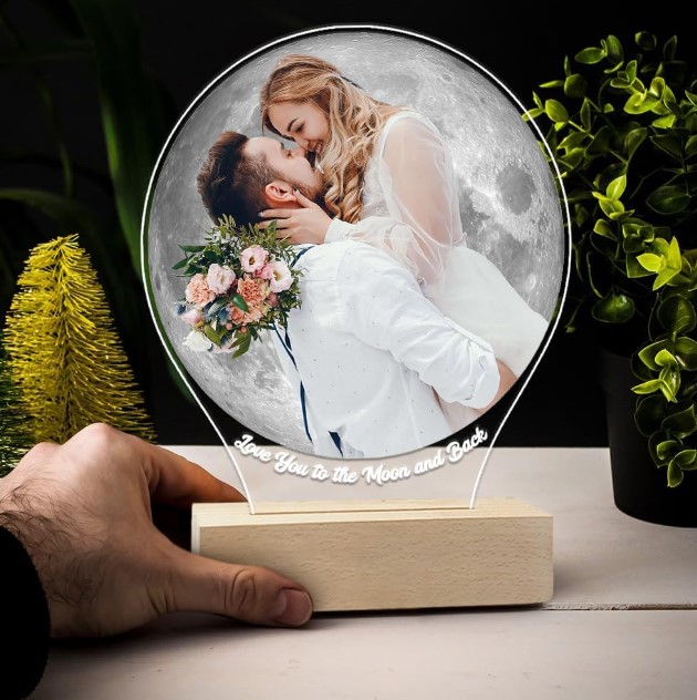 Custom Photo Remove Background Moon Lamp