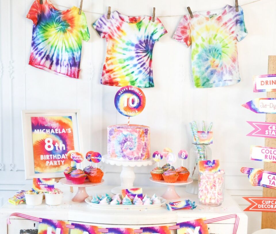 Tie-dye birthday party