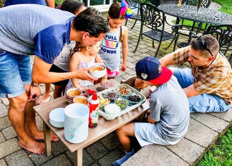 Ice cream sundae bar