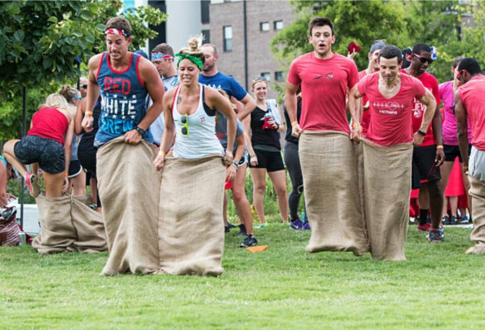 Silly sack race