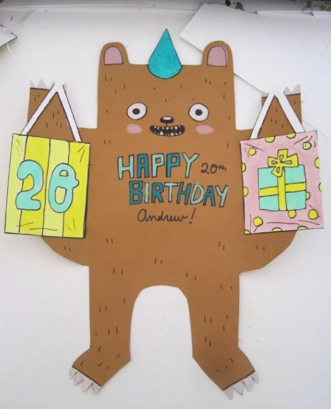 Bear birthday card