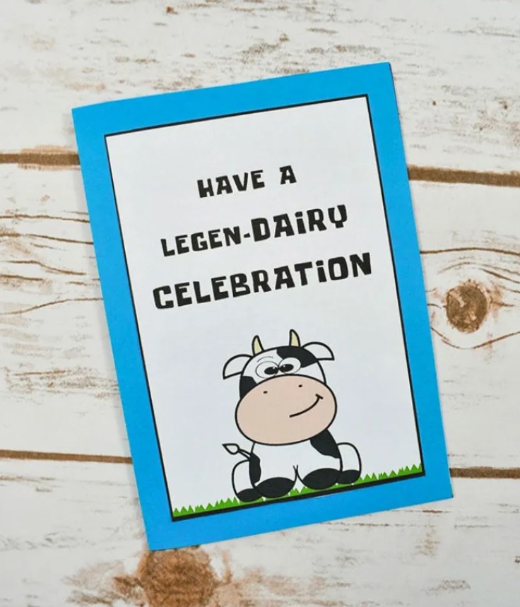 Cow birthday card