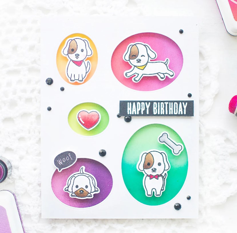 Cute dog birthday card
