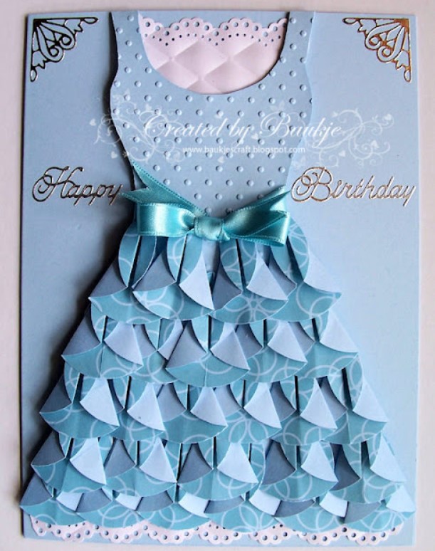 Dahlia dress birthday card
