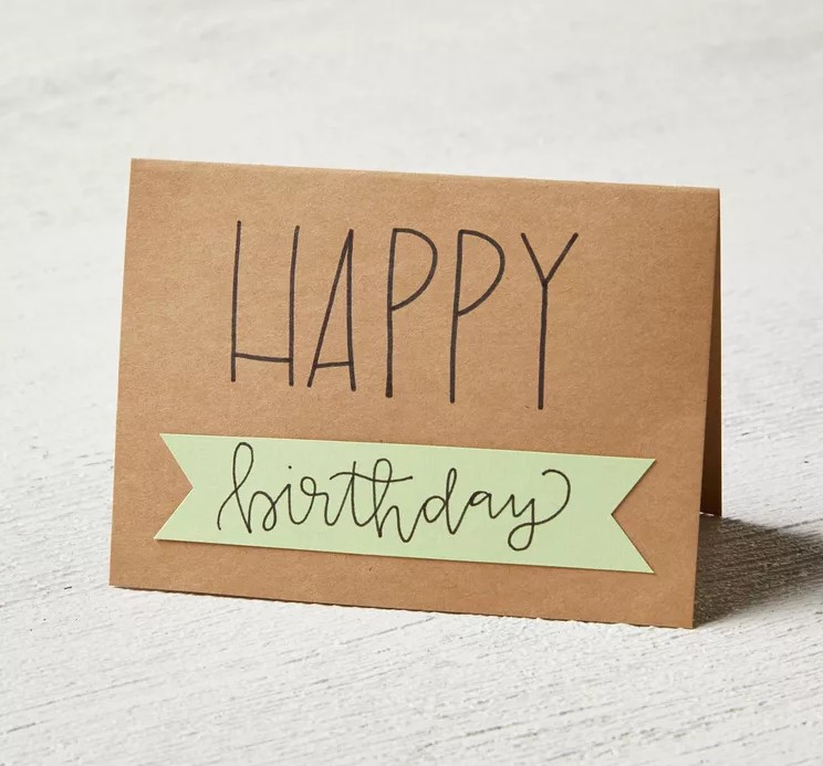 Handwritten birthday card