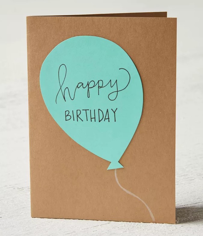 Simple balloon birthday card
