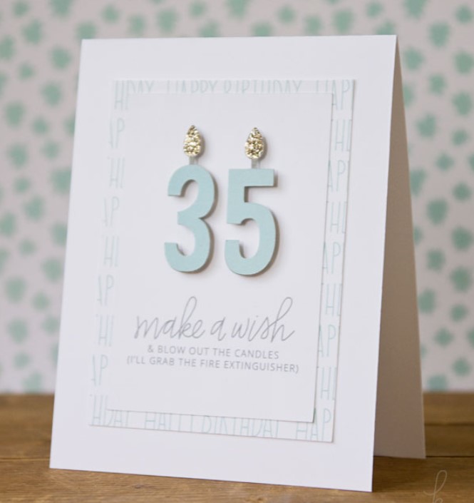 Number Cut-Out birthday card