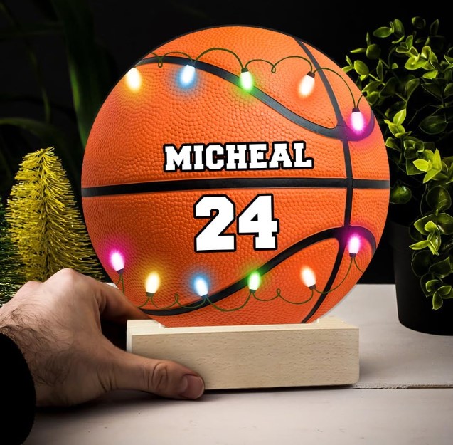 GlowCity Glow in The Dark Basketball for Teen Boy - Basketball Gift -  Glowing Red Basket Ball, Light