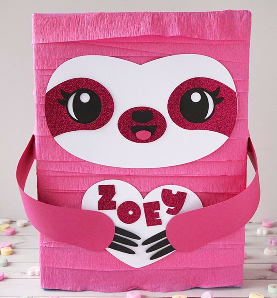 Sloth Valentine's Day card box