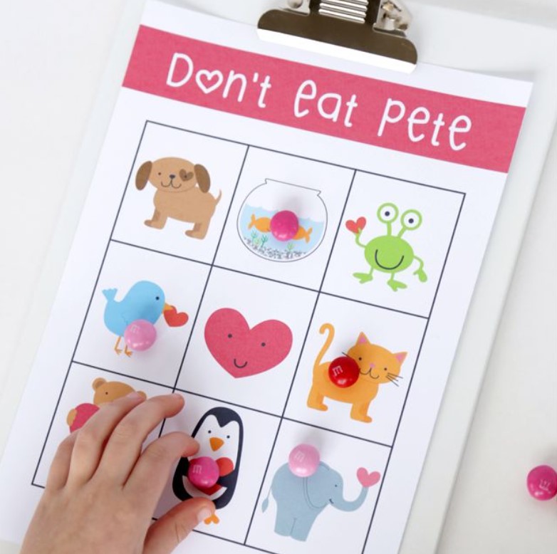 valentines day games for kids - don't eat pete
