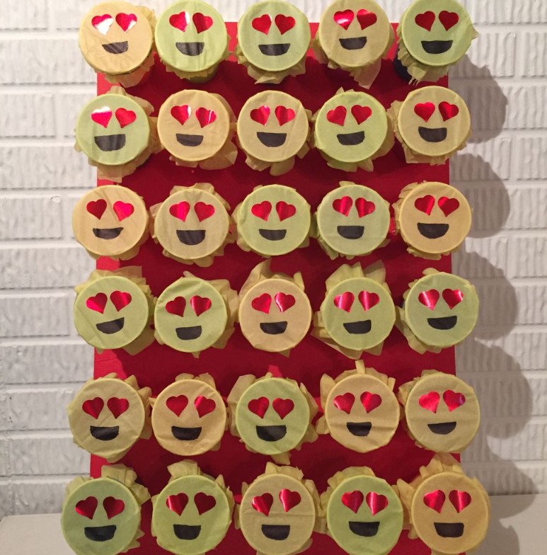 valentines day games for kids - emoji punchboard