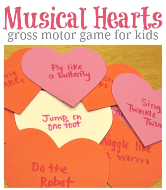 valentines day games for kids - musical hearts