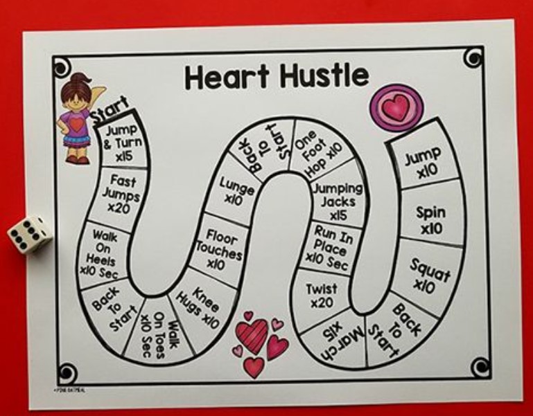 valentines day games for kids - heart hustle