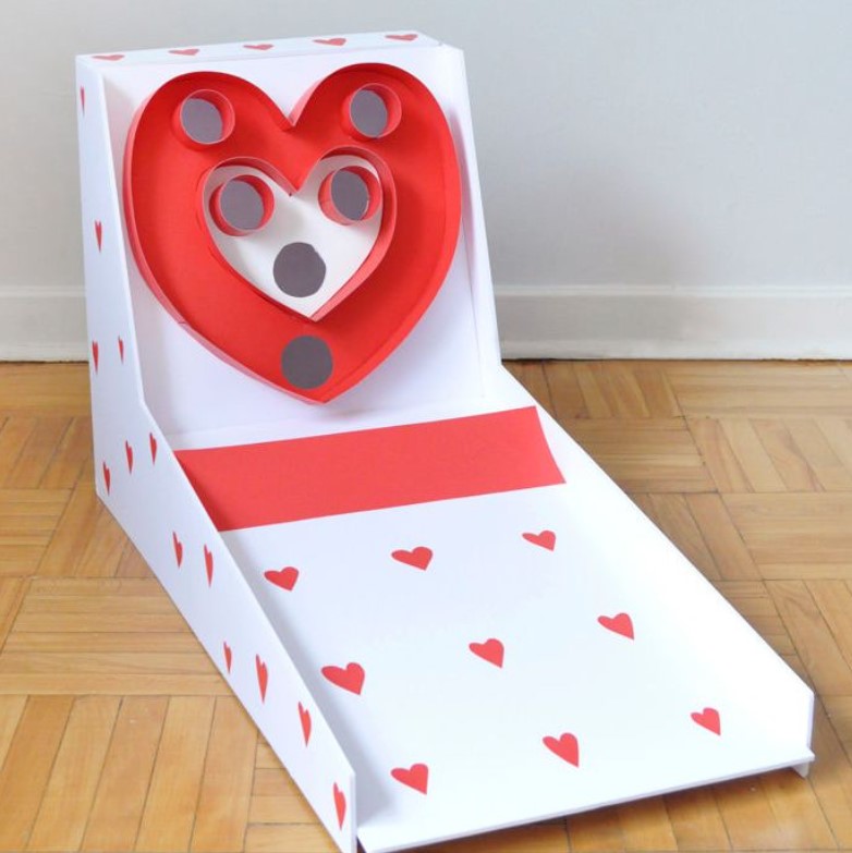 valentines day games for kids - diy skeeball