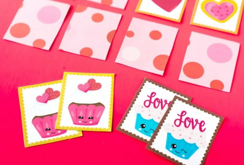 valentines day games for kids - valentine's day memory game