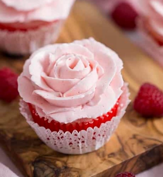 Raspberry Rose Cupcake 