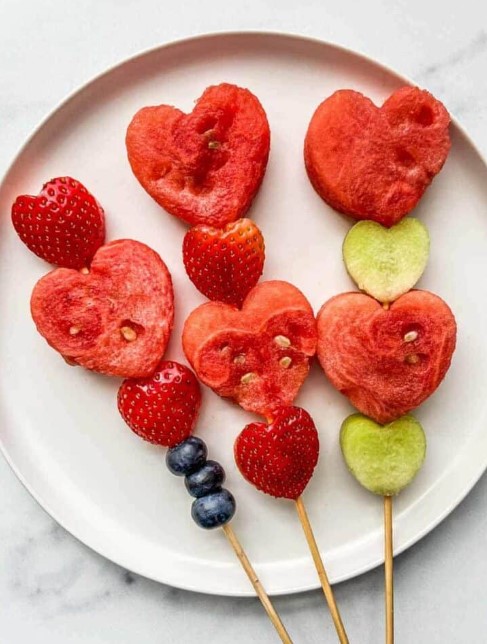 Heart Fruit Kabobs