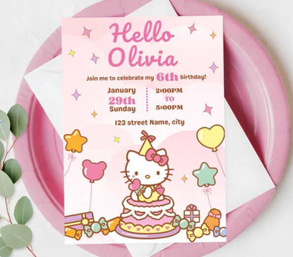 Hello Kitty Invitations