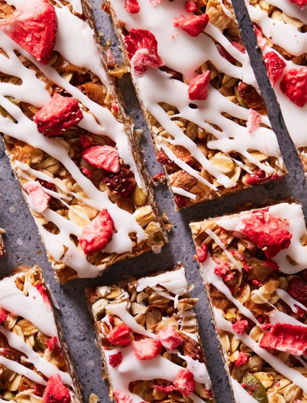 Strawberries and Cream Granola Bars