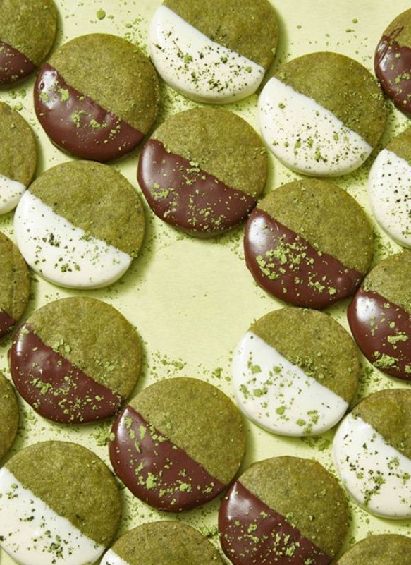 Green Tea Valentine Cookies
