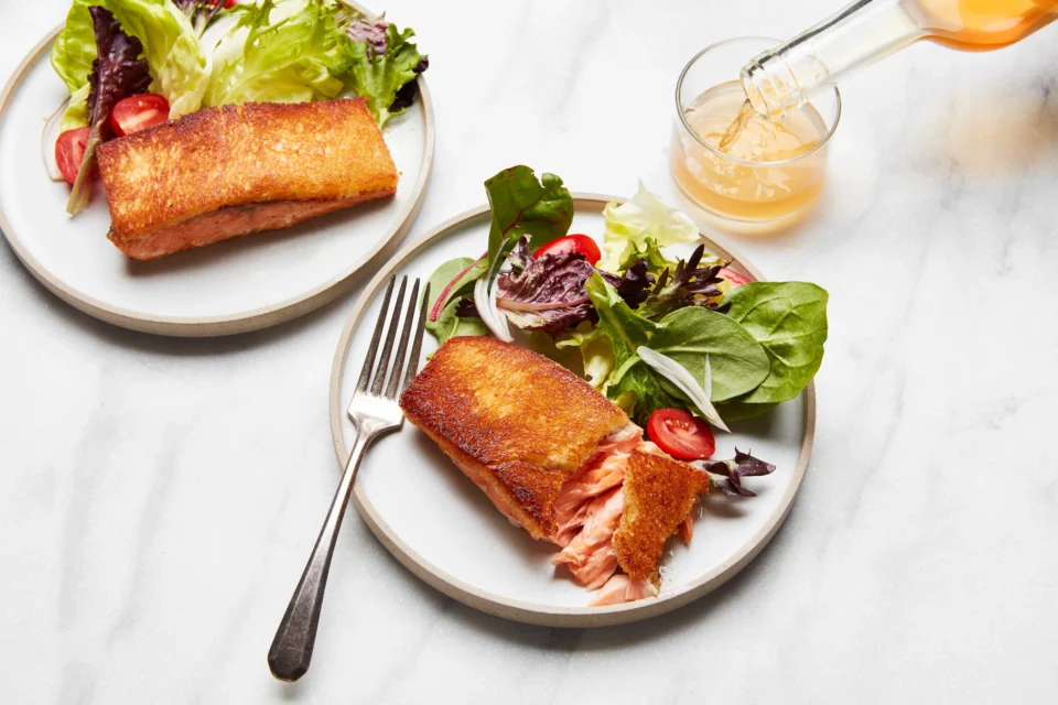 brioche-crusted salmon