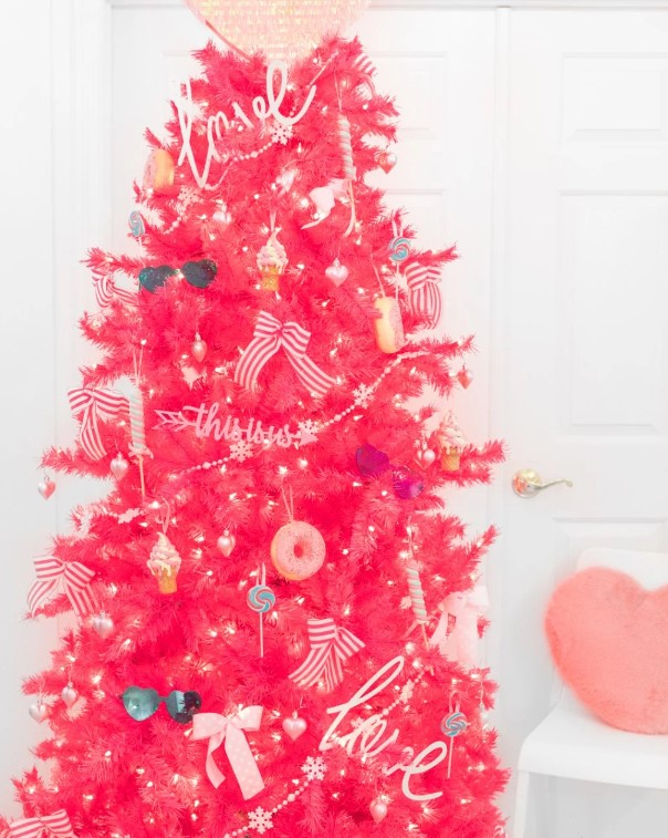 DIY Pink Valentine’s Day Tree