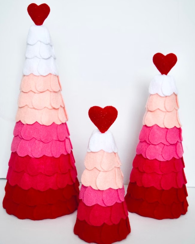 Felt Heart Valentine's Day Tree