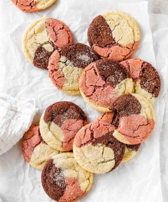 Neapolitan Valentine Cookies