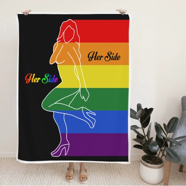 Personalized LGBT Fleece Blanket