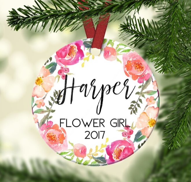 Personalized Flower Ornament