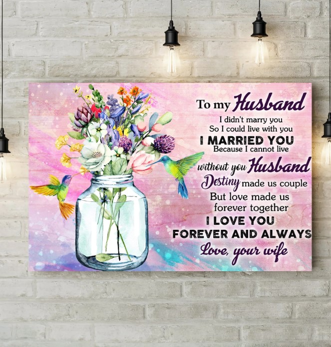 Flower Theme Poster For Wife/Husband 