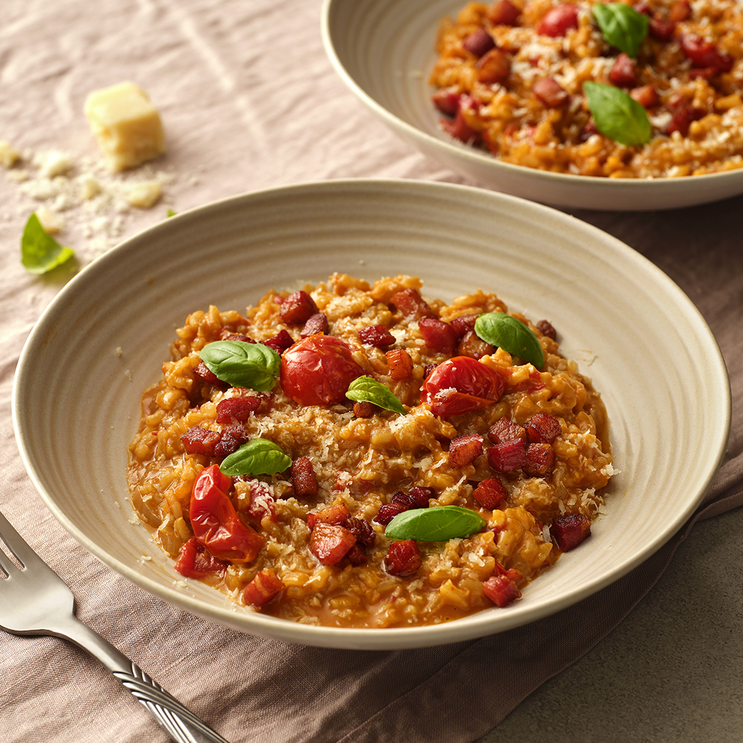 Valentines day dinner recipes tomato & mascarpone risotto