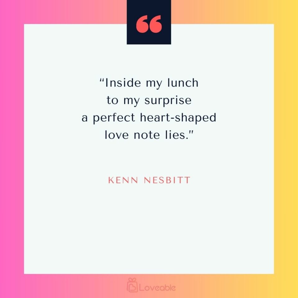 Lunchbox Love Note