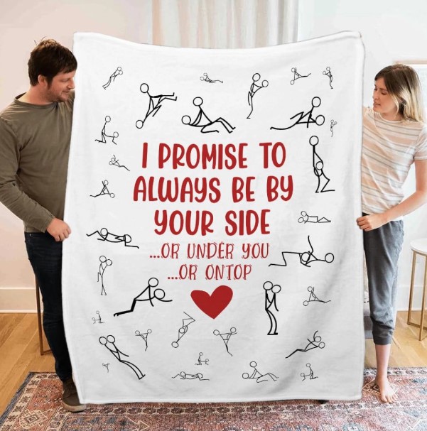 I Promise To Always By Your Side Or Under You - Fleece Blanket