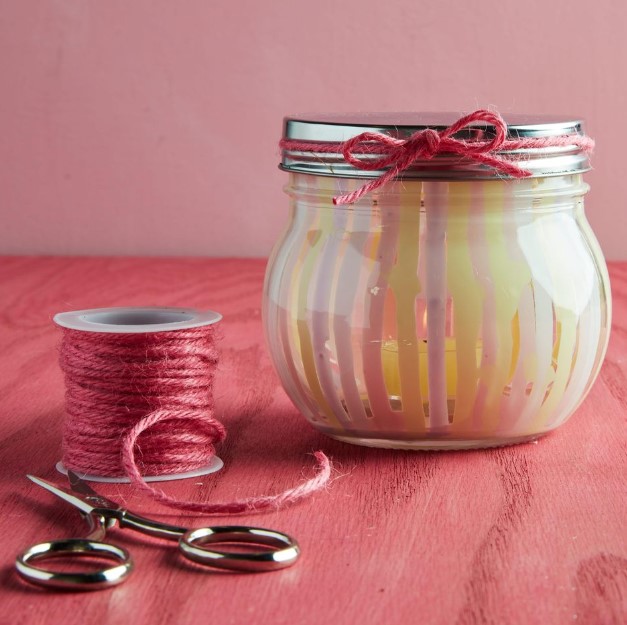 Painted Mason Jar Lantern