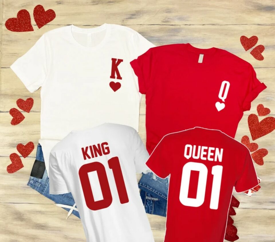 King And Queen Matching Couple Shirts
