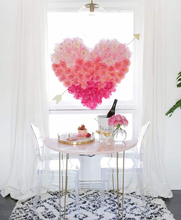 Valentine Hanging Flower Heart