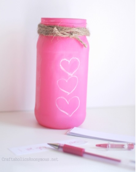 Chalkboard Valentine Mason Jar