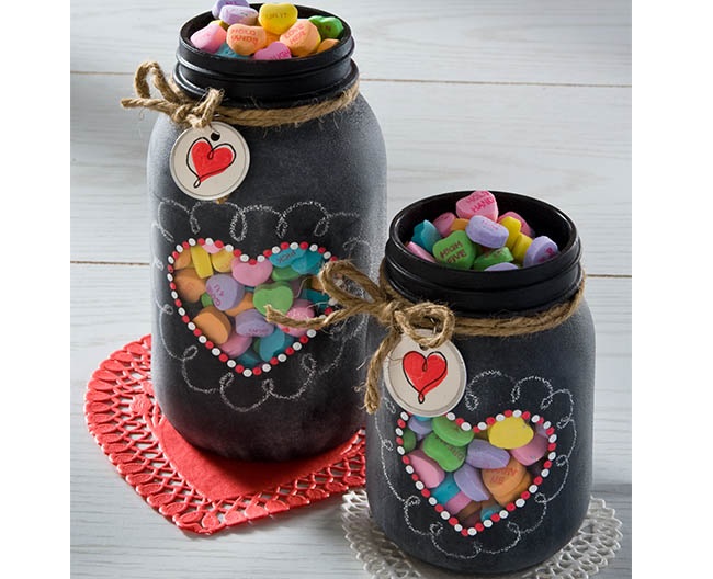 Valentine Chalkboard Mason Jar
