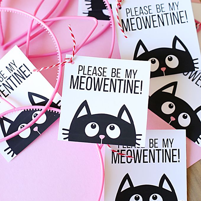 cat ear diy valentines day card ideas