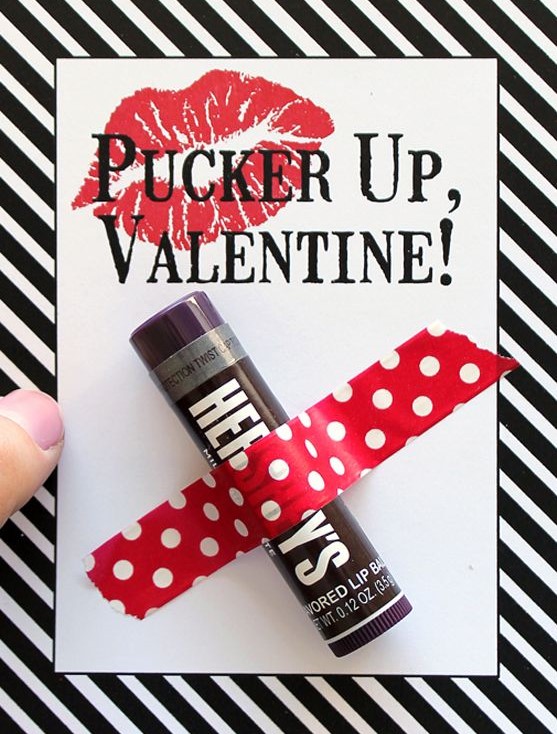 chapstick diy valentines day card ideas