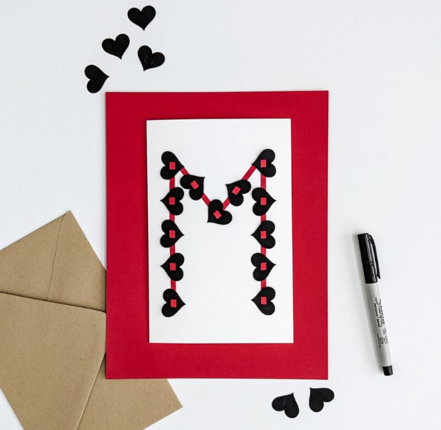 Monogram Valentine's Cards