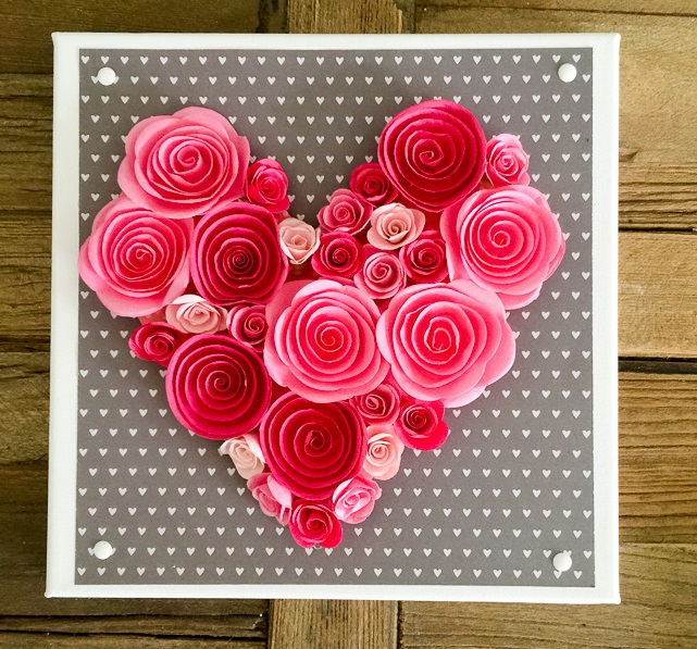 Rolled Paper Flowers Wall Art