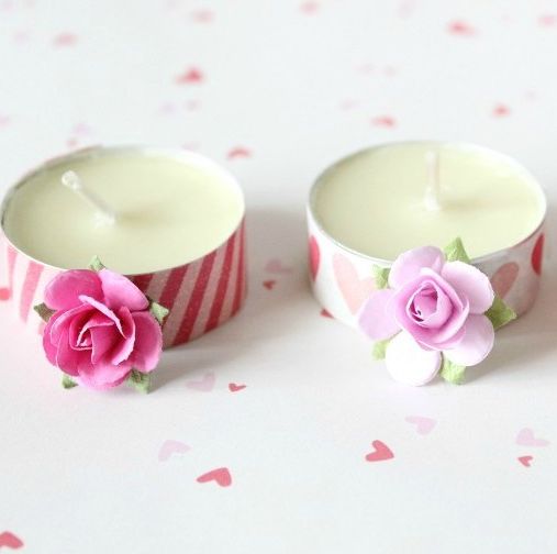 decorated candles valentines day decor ideas