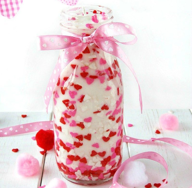 sprinkles candle valentines day decor ideas