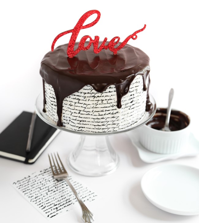 Cute Love Letter Cake